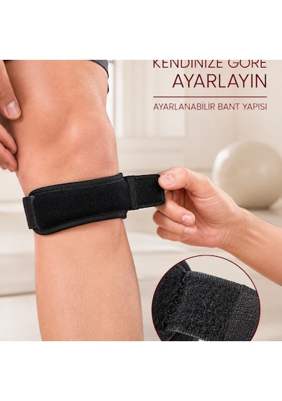 Sporcu Tendon Bandı Ayarlanabilir Diz Destek Bandı Koşu Fitness Egzersiz