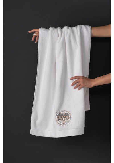 Varol %100 Microcotton Üst Kalite Havlu Seti Burç Nakışlı Oğlak-standart Oğlak Diğer