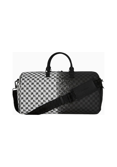 Sprayground Mix And Match Scribble Large Duffle, Şık Ve Geniş Seyahat Çantası, Sınırlı Üretim Sırt Çantası Siyah