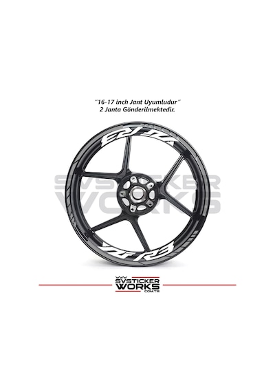 Yamaha Yzf-r3 Yazılı Jant Sticker Dış Ve İç Set Sticker Jant Şeridi Gri