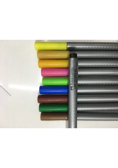 Faber-castell Grip Finepen 0,4 Renkli 10 lu Kalem Seti