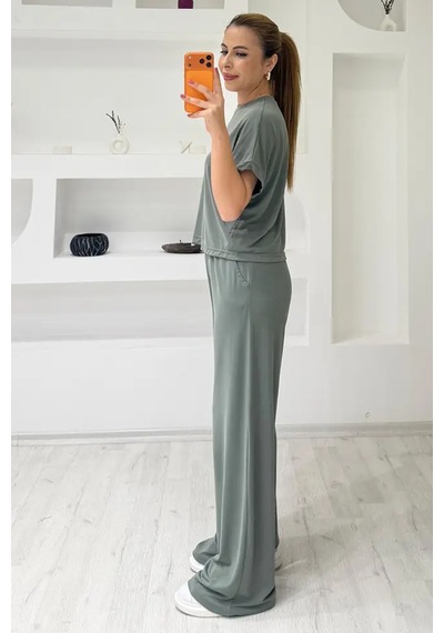Fiolin Extra Soft Touch Cupralı Modal Takım Haki