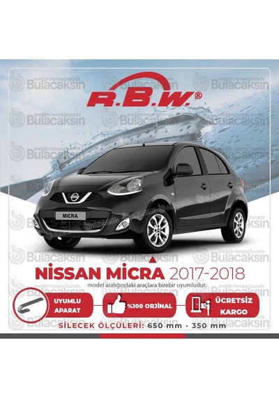 Nissan Micra Muz Silecek Takımı (2017-2018) RBW