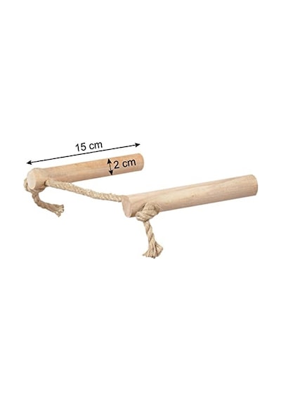 X-perk Ağaç İpli Kuş Tüneği Jüt Halatlı Tünek 2 Li Set Boy 15 Cm Çap 20 Mm