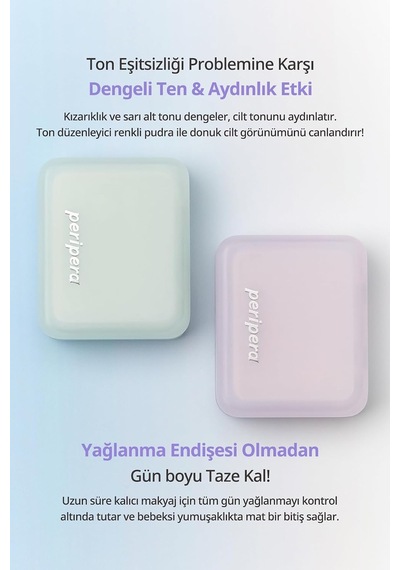 Blur Etkili Ton Eşitleyici Yeşil Kompakt Pudra Filter Fit Blur Pact 01 Blur Mint Diğer