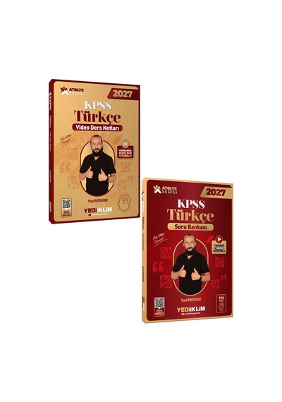 Yediiklim 2027 Kpss Atölye Serisi Genel Yetenek Türkçe Video Ders Notu Ve Soru Bankası Seti 2 Kitap-169661