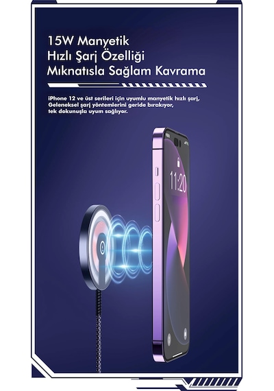 Totu Cacw-063 Super Fast Magsafe Özelikli 15 W Araç İçi Kablosuz Telefon Tutucu