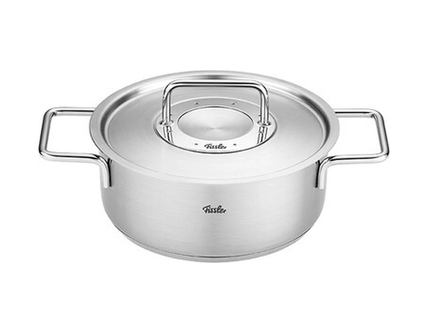Fissler Pure Collection Metal Kapak Kısa Tencere 24 Cm Bakır - Siyah
