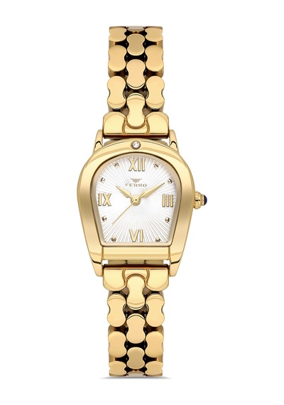 Ferro Fl88211a-b Quartz Çelik Sarı Gri Kadran 24 Mm Kadın Kol Saati
