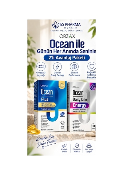 Plus Omega 3 + Daily One Energy Multivitamin 2'li Avantaj Paketi