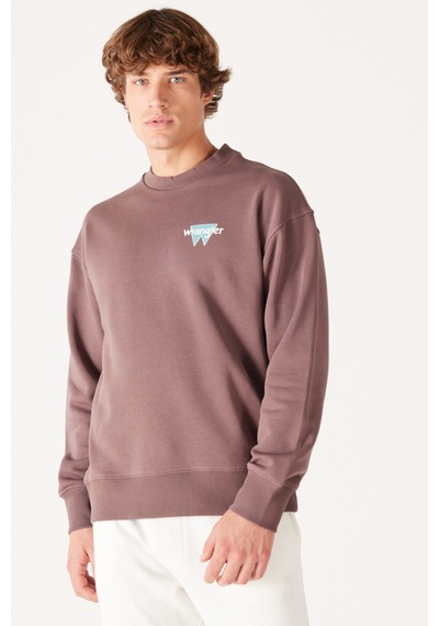 Wrangler Loose Fit Rahat Kesim Bisiklet Yaka Kahverengi Erkek Içi Polarlı Sweatshirt W232244220 Kahverengi Wrangler Loose Fit Rahat Kesim Bisiklet Yaka Kahverengi Erkek Içi Polarlı Sweatshirt W232244220 Kahverengi