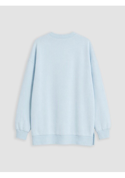 LC Waikiki Lc Waıkıkı Mavi New York City Baskılı Kadın Sweatshirt Tunik