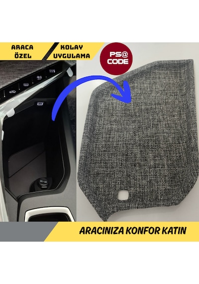 Peugeot 3008 Orta Konsol Kadife Kumaş Kaplı Kapak