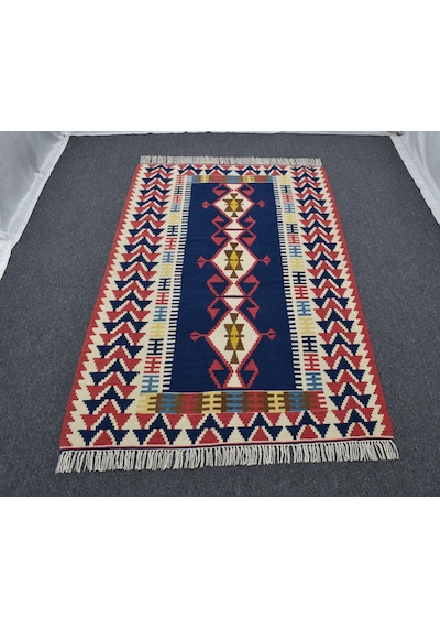 Zehra Abla Halı Yeni El Dokuma Benzersiz Otantik Yağcıbedir Balıkesir Yün Kilim 6923 Çok Renkli