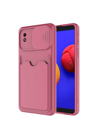 Samsung Uyumlu Galaxy A01 Core Kılıf Zore Kartix Kapak Koyu Mor
