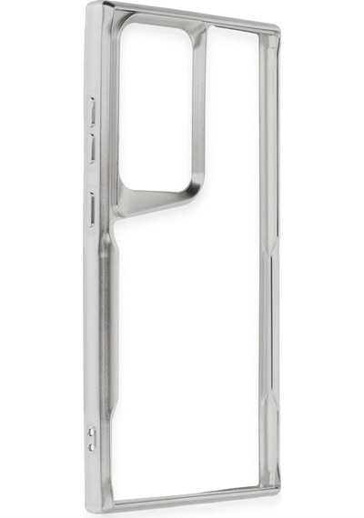 Newface - 598 - Samsung Galaxy Uyumlu S25 Ultra Kılıf Boyi Silikon Kapak - Csmo-tex - - Gümüş