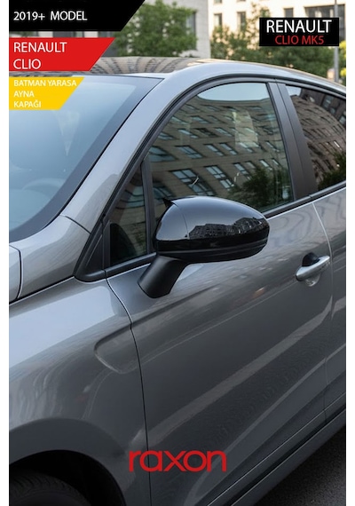 Renault Clıo Mk5 2019+ Batman & Yarasa Ayna Kapağı Parlak Piano Black Sport