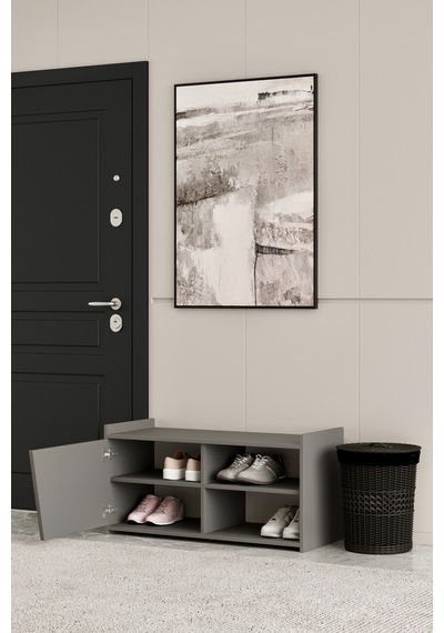 Hera 95 Cm Ayakkabılık 100% Mdf Gri
