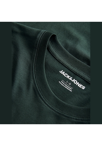 Jack & Jones Erkek Gögüs Baskili Relaxed Fit Bisiklet Yaka Tisört - Abbo - 12298470 Çok Renkli