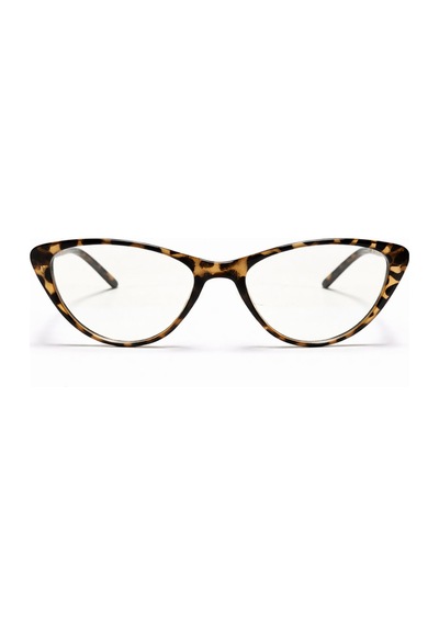 Azire Leopar Desenli Optik Uyumlu Vintage Retro Gözlük İki Renk