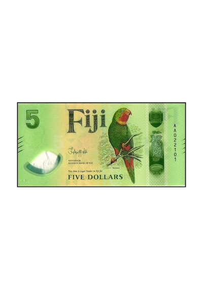 Fiji 5 Dolar 2026 Polymer P 125, Kağıt Para Çil Unc Koleksiyon Para