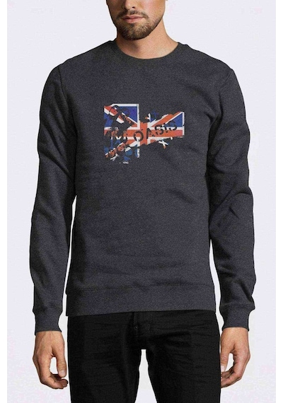 Oasis Metal Rock Music Müzik Baskılı Füme Erkek Örme Sweatshirt (528780521)