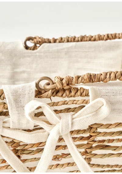 Bella Maison Arden Bezli Sepet Naturel 31x22x13 Cm Naturel