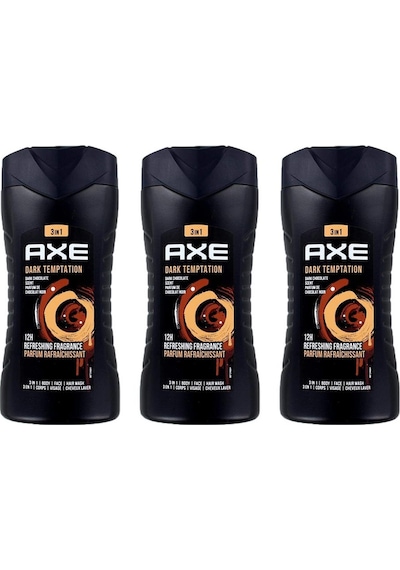 Axe Dark Temptation 3 in 1 Erkek Duş Jeli 3 x 250 ML