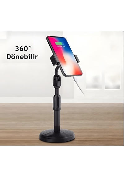 Tr 360 Döner Masaüstü Telefon Standı, Teleskopik Ve Ayarlanabilir Telefon Tutucu, Katlanabilir Masaüstü Telefon Diğer