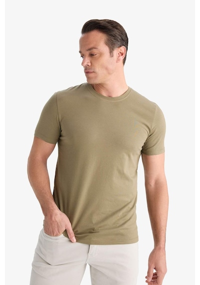 Defacto Slim Fit Dar Kesim Bisiklet Yaka Esnek Kumaş Kısa Kollu Tişört E2635ax25smkh436 Haki Defacto Slim Fit Dar Kesim Bisiklet Yaka Esnek Kumaş Kısa Kollu Tişört E2635ax25smkh436 Haki