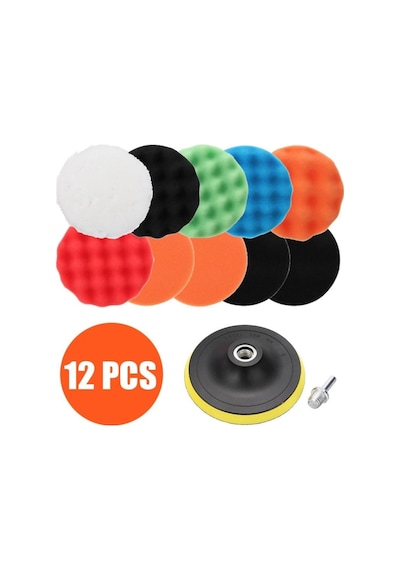 Valkyrie 12 Parça 10Cm Büyük Boy Oto Pasta Cila Polisaj Seti
