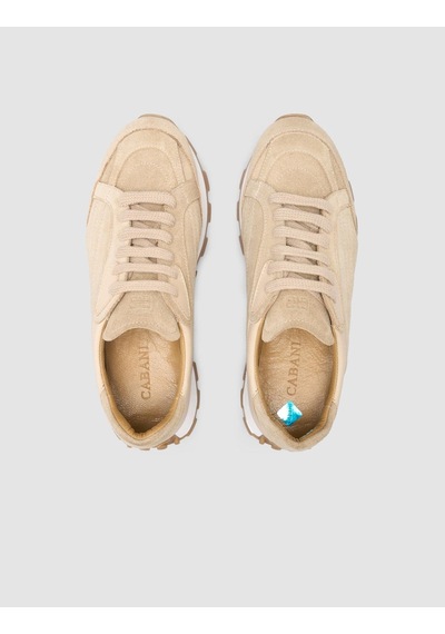 Cabani %100 Hakiki Deri Bej Kadın Sneaker Bej