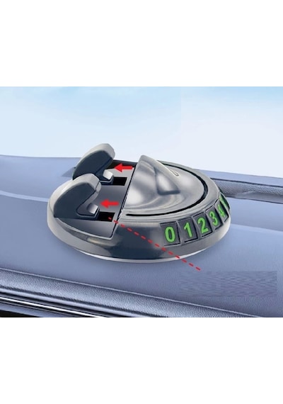 360 Dönebilen Yapışkanlı Numaratörlü Araç Telefon Tutucu Çok Renkli