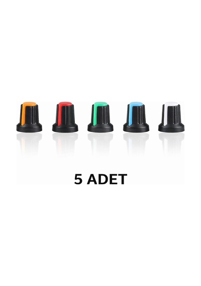 5 Adet Plastik Pot Başlığı 6mm Potansiyometre Rotary Enkoder Ses
