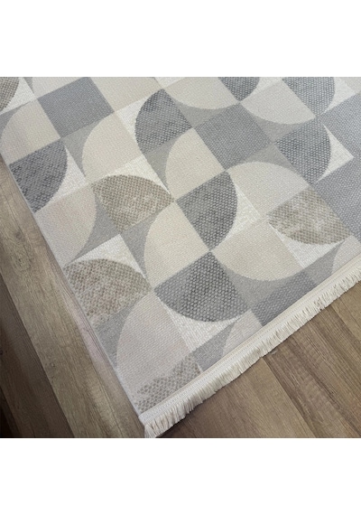 Hoom Rugs Grandy 5210 Vizon Kaymaz Pamuk Taban Modern Halı Vizon