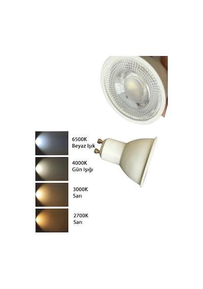 4 Adet Osaka 7w 50w Beyaz Işık 6500k Gu10 Duylu Led Spot Ampul