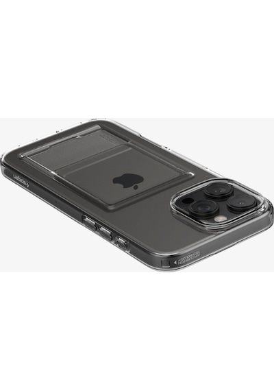 Apple Uyumlu iPhone 16 Pro Kılıf Crystal Slot Kartlıklı Kılıf Crystal Clear - Acs08144