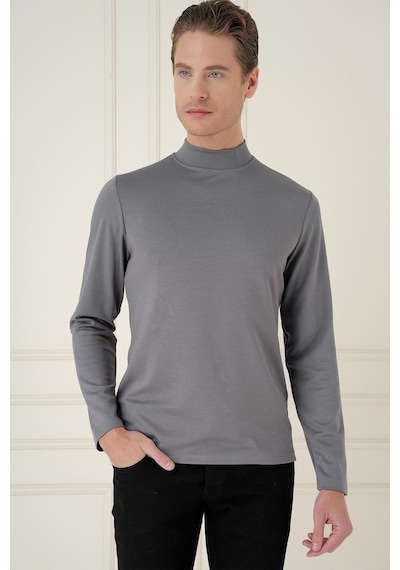 Efor Ts 894 Slim Fit Füme Spor T-shirt Füme