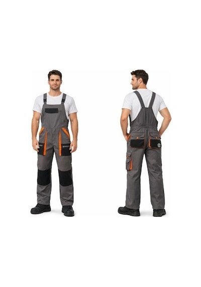 Work Pro Gri - Siyah Bahçıvan Tulum