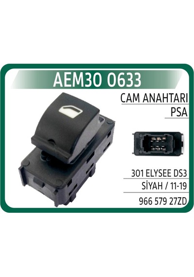 Aem Cam Açma Düğmesi Anahtarı Ön Sağ-sol Peugeot P301-cıtroen C-elysee 12 Ds3 10 15 Aem30 0633 96657927zd 6490.fe