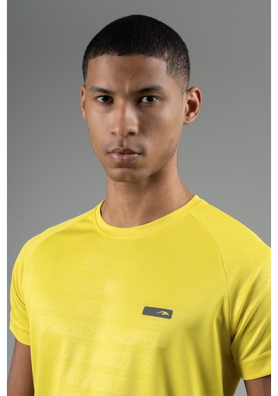 Maraton Regular Erkek Bisiklet Yaka Sarı T-shirt Sarı