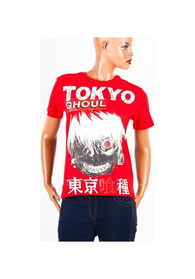 Tokyo Ghoul Unisex Pamuklu Regular Fit Kırmızı Tişört X-Large