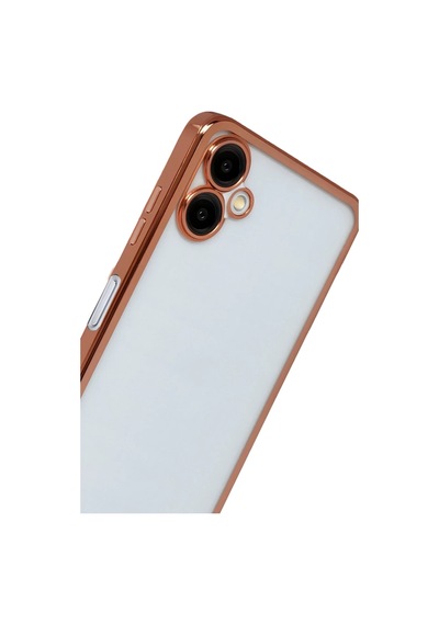 Samsung Galaxy A07 4g Uyumlu Lensli Silikon - Çöl Titanyum