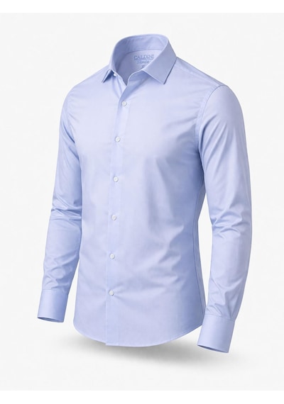 Classics Men Slim Fit Uzun Kollu Kolay Ütü Pamuk Saten Erkek Gömlek Buz Mavi Classics Men Slim Fit Uzun Kollu Kolay Ütü Pamuk Saten Erkek Gömlek Buz Mavi
