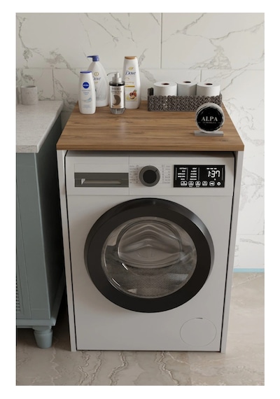 Modern Çamaşır Makinesi Kaplama Dolabı Tezgah Koruyucu Çok Amaçlı Banyo Düzenleyici Atlantik Çam - Beyaz Modern Çamaşır Makinesi Kaplama Dolabı Tezgah Koruyucu Çok Amaçlı Banyo Düzenleyici Atlantik Çam - Beyaz