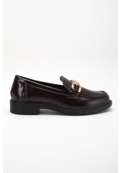 Dilimler Ayakkabı Kahverengi Kadın Loafer Günlük Ayakkabı Kırışık Rugan Tokalı-4339 Kahverengi Dilimler Ayakkabı Kahverengi Kadın Loafer Günlük Ayakkabı Kırışık Rugan Tokalı-4339 Kahverengi