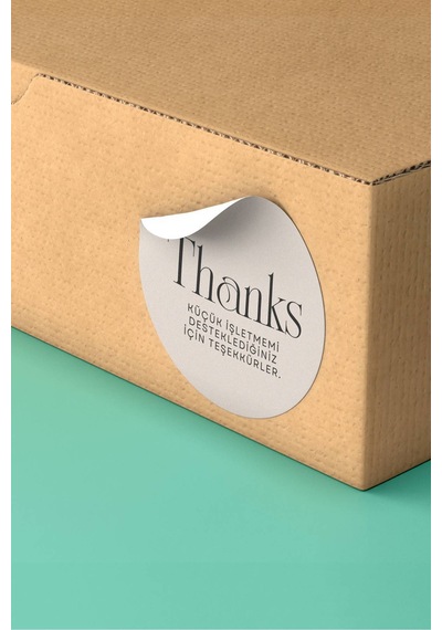 Thanks Küçük İşletme Sticker 3x3cm St2180 Çok Renkli