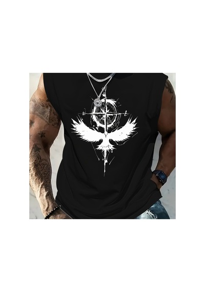 Caddemia Yaz Eğlence Spor Spor Gevşek Tribal Grafik Baskılı Rahat Nefes Yuvarlak Boyun Kolsuz Ta Siyah Caddemia Yaz Eğlence Spor Spor Gevşek Tribal Grafik Baskılı Rahat Nefes Yuvarlak Boyun Kolsuz Ta Siyah