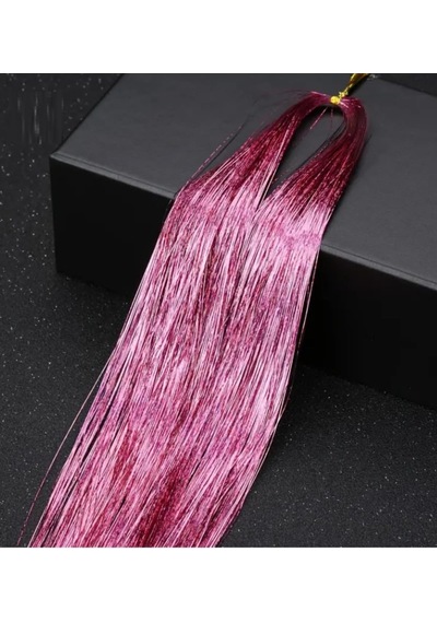 Hb Tasarım Pembe Hair Tinsel Saç Simi 50-55 Cm, Tek Ebat, Estva2211prk, Renkli