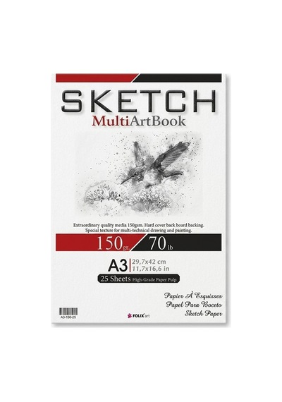 Folix Sketch Multi Art 150 Gr A3 25 Yp.defter